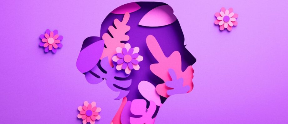 How SHE-Canada Is Building a Bold New Space for Women’s Stories | SHE-Canada Business Directory International Womens Day poster with woman silhouette and floral ornaments in paper cut 3D illustration. Female face flyer for feminism, independence, empowerment and Women's day equality concept
